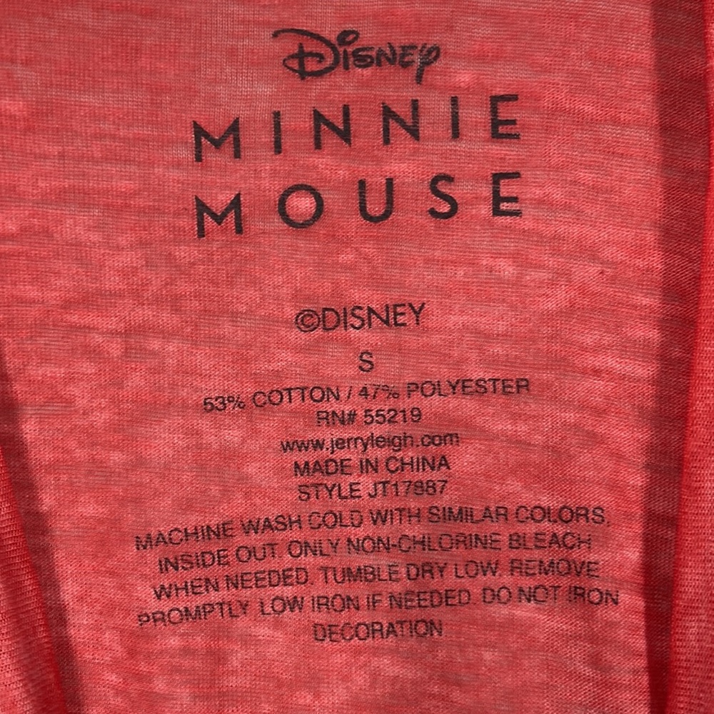 Disney Red Minnie Mouse Howdy Short Sleeve T-Shirt Women's Size Small - Picture 5 of 8